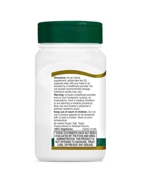 Extracto de Ginseng 21st Century Cápsulas Veganas 60 Unidades