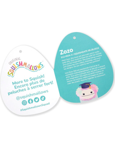 Squishmallows Zozo Bigfoot 30.48 cm con Gorra de Graduación