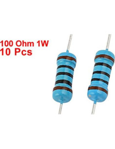 Resistores de Película Metálica Uxcell 100 Ohm 1W 10 Piezas 2