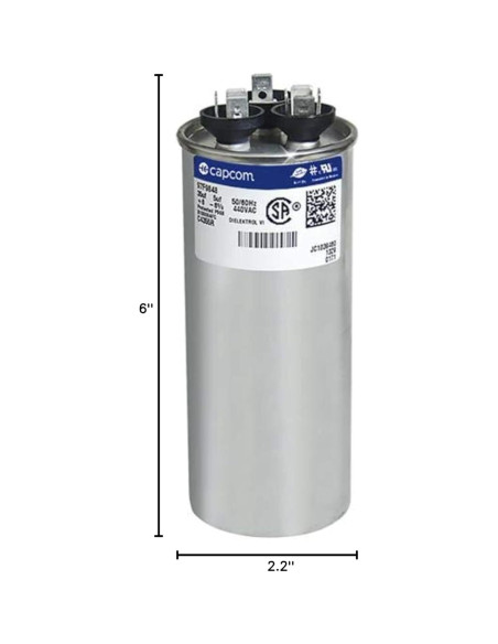 Capacitor Genteq 35/5 MFD 440V Montaje a través de orificio