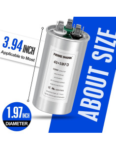 Capacitor de AC 40+5 uF CBB65 370/440V FIERRE SHANG 2