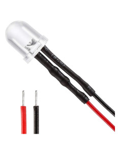 18 LEDs Pre Cableados 8mm uxcell Blanco DC12V Lente Clara