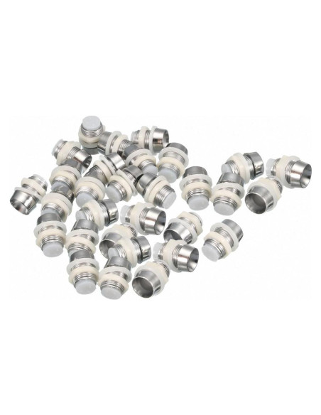 Conjunto de 30 Portalámparas LED 8mm uxcell Cromado
