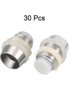 Conjunto de 30 Portalámparas LED 8mm uxcell Cromado 2