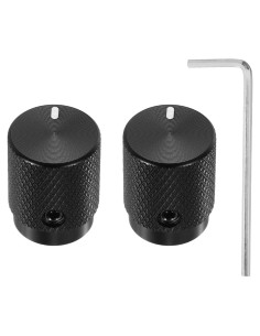 Perillas de Potenciómetro Aluminio MECCANIXITY 2 Pcs 6mm Negro