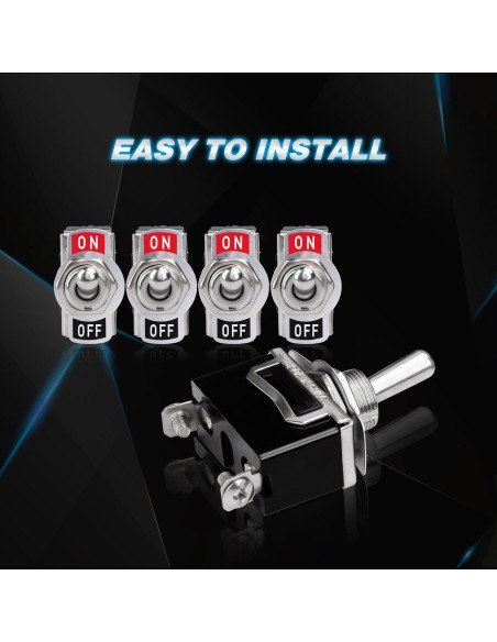 Interruptor de Palanca Nilight 90012E 15A 250V 5 Piezas