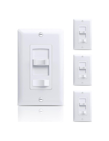 Interruptor de Luz Regulable ECOELER Blanco Paquete de 4