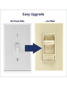 Interruptor Regulador Leviton SureSlide 6674-P0I Marfil 600W 2