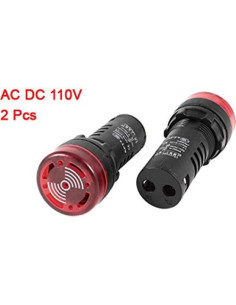 Luz de Alarma LED Roja uxcell AD16-22SM 110V 2 Pcs 2