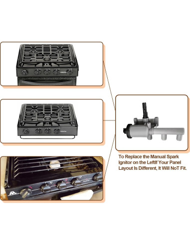 Kit de Encendedor Piezoeléctrico 3 Salidas MOASKER RV-01