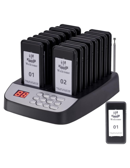 Kit 16 Buscadores de Restaurante YYCALLING con Vibración y Luz