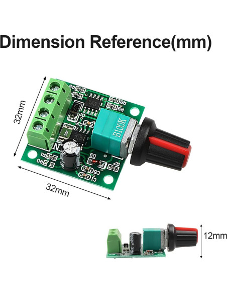 Controlador de Velocidad PWM Z.Hen 1.8V-12V 2A 30W - 2 Pcs