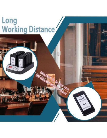 Kit 16 Buscadores de Restaurante YYCALLING con Vibración y Luz