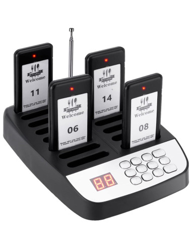 Kit 16 Buscadores de Restaurante YYCALLING con Vibración y Luz