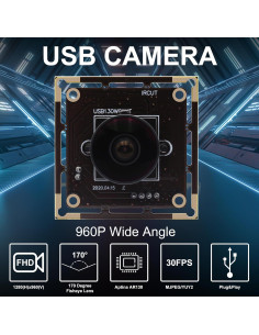 Módulo de Cámara USB MMlove 1.3MP Full HD 960P Gran Angular 2