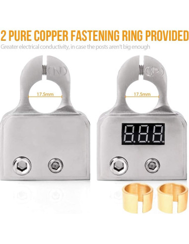 Conectores de terminal de batería MNJ Motor con voltímetro 12-24V