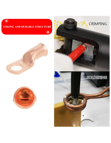 10 Terminales de Cobre 4/0 AWG para Batería NEKIEX