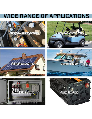 10 Terminales de Cobre 4/0 AWG para Batería NEKIEX