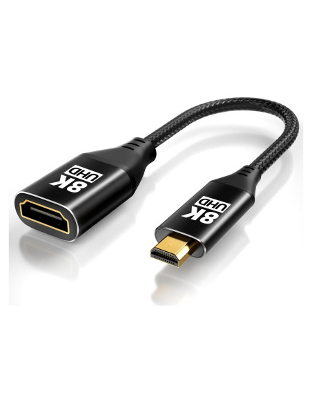 Adaptador Micro HDMI a HDMI 8K KOMGILK 48Gbps Alta Velocidad