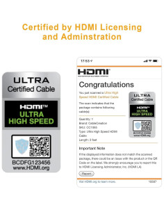 Cable HDMI 8K 1m CableCreation Ultra Alta Velocidad 48Gbps 2