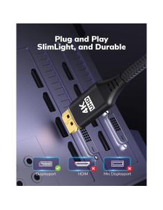 Cable DisplayPort a Micro HDMI KELink 1.83m 4K@30Hz Unidireccional 2