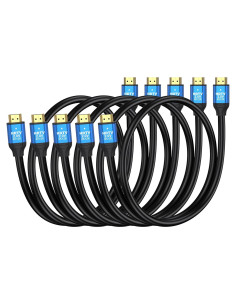 Cables HDMI 2.0 de 1.52m - Paquete de 5 - Soporta 4K 60Hz