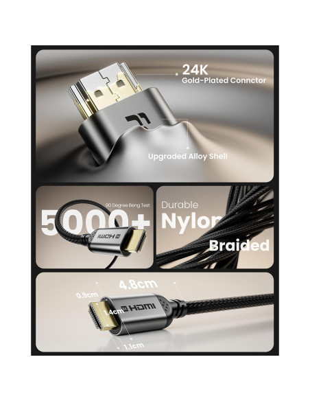 Cable HDMI 2.1 Fasgear 2m Ultra Alta Velocidad 8K@60Hz Cable HDMI 2.1 Fasgear 2m Ultra Alta Velocidad 8K@60Hz