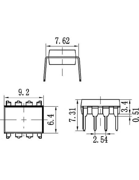 Adaptador de zócalo de prueba IC DIP 6 pines YEGAFE 5Pcs
