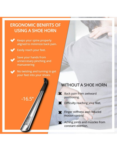 Calzador Largo y de Viaje Velette - 41.91 cm y 19.05 cm