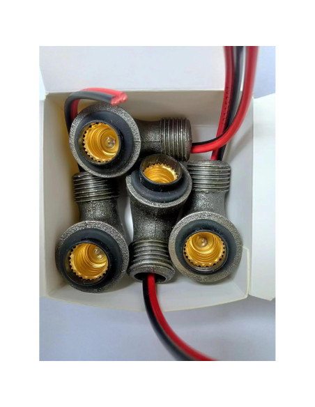 Soporte de lámpara de hierro fundido DIY Bowen E12 75W