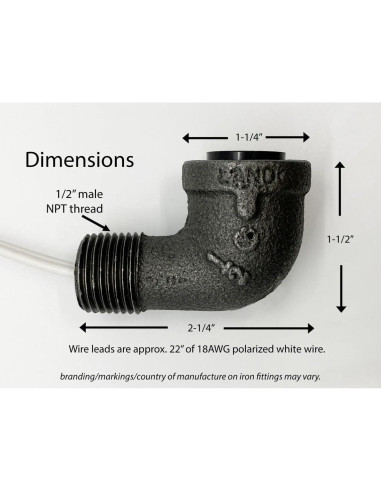 Soporte de lámpara de hierro fundido DIY Bowen E12 75W