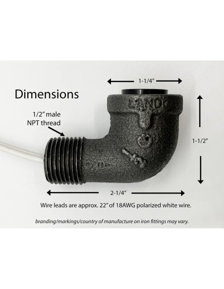 Soporte de lámpara de hierro fundido DIY Bowen E12 75W