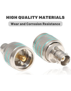 Adaptador BNC hembra a UHF macho Anina - 2 unidades para RF 2