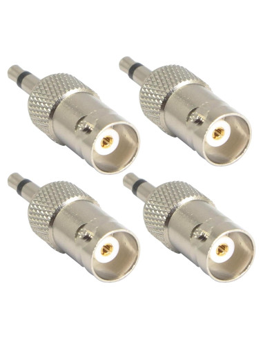 Adaptador BNC a 3.5mm Mono XMSJSIY - 4 Pack Niquelado