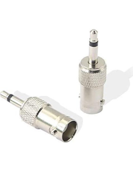 Adaptador BNC a 3.5mm Mono XMSJSIY - 4 Pack Niquelado