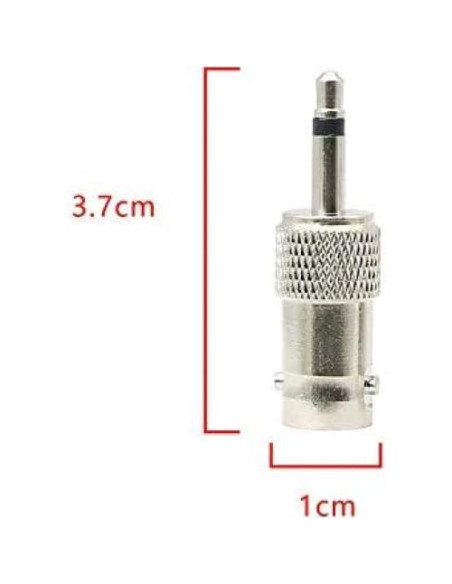 Adaptador BNC a 3.5mm Mono XMSJSIY - 4 Pack Niquelado