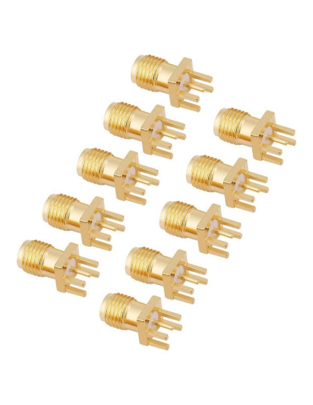 Conector Jack SMA Femenino YWBL-WH 10 Pcs 50 Ohm Latón