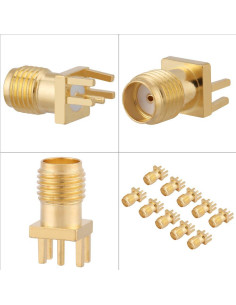 Conector Jack SMA Femenino YWBL-WH 10 Pcs 50 Ohm Latón 2