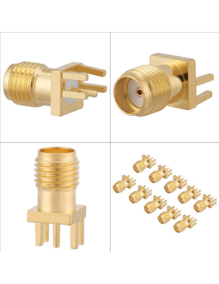 Conector Jack SMA Femenino YWBL-WH 10 Pcs 50 Ohm Latón