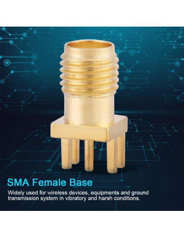 Conector Jack SMA Femenino YWBL-WH 10 Pcs 50 Ohm Latón