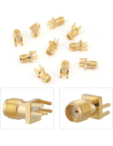 Conector Jack SMA Femenino YWBL-WH 10 Pcs 50 Ohm Latón