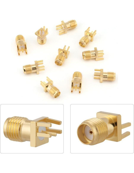 Conector Jack SMA Femenino YWBL-WH 10 Pcs 50 Ohm Latón