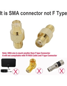 Adaptador Coaxial SMA Femenino a Femenino Exgoofit - Paquete de 4 2