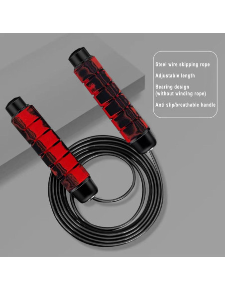 Cuerda de Salto Ajustable DYDSTRNG con Rodamientos para Fitness