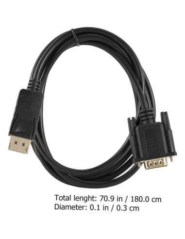 Cable DisplayPort a VGA POPETPOP 1.8m Conector Dorado