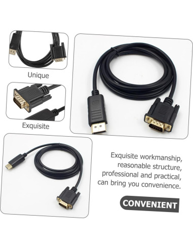 Cable DisplayPort a VGA POPETPOP 1.8m Conector Dorado