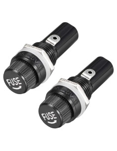 Soporte de Fusible Montado en Panel uxcell 6x30mm 2Pcs