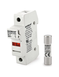 Portafusibles RT18-32 Baomain con 10 Fusibles Cerámicos 2A