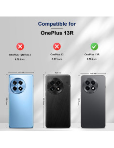 Funda folio magnética Jasonyu para OnePlus 13R, Azul 2