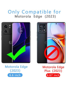Funda de Cristal para Motorola Edge 2023 - TPU Delgado y PC Duro 2